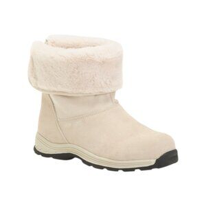 MUK LUKS Off White Suede Ariel Water Repellant Winter Boots